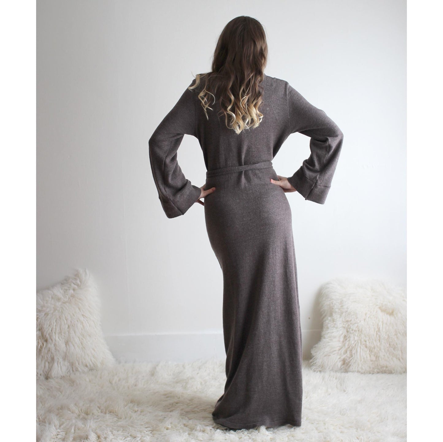 Long Merino Wool Robe - Homeland Harvest