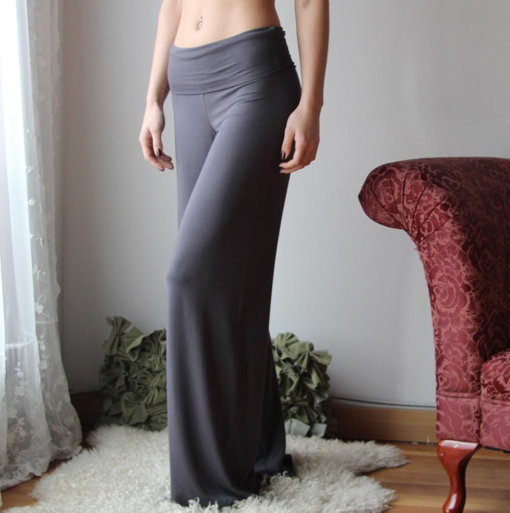 Wide Leg lounge pants with a Foldover Waist - Homeland Harvest