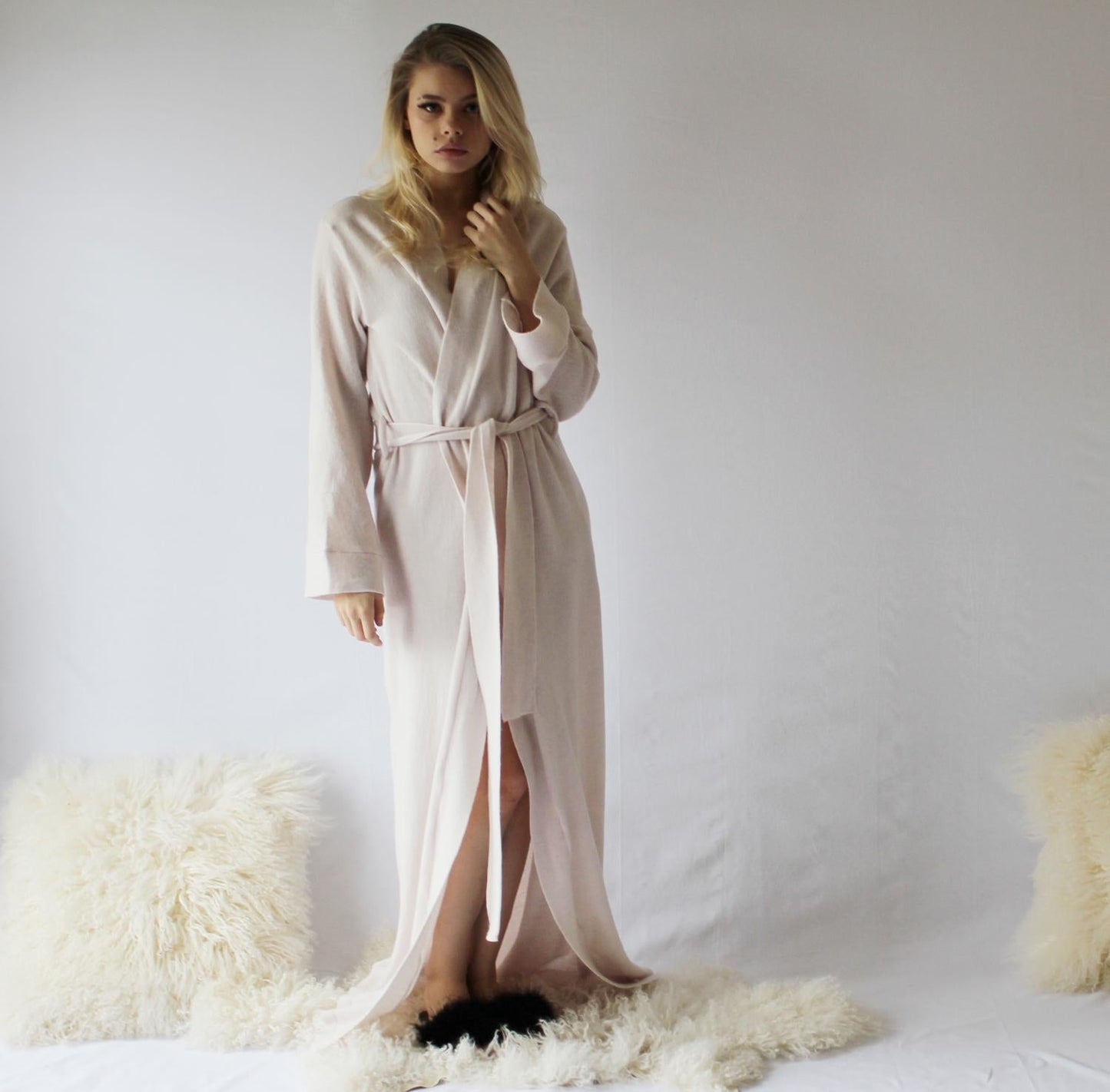 Merino Wool Robe in Full Length - Homeland Harvest