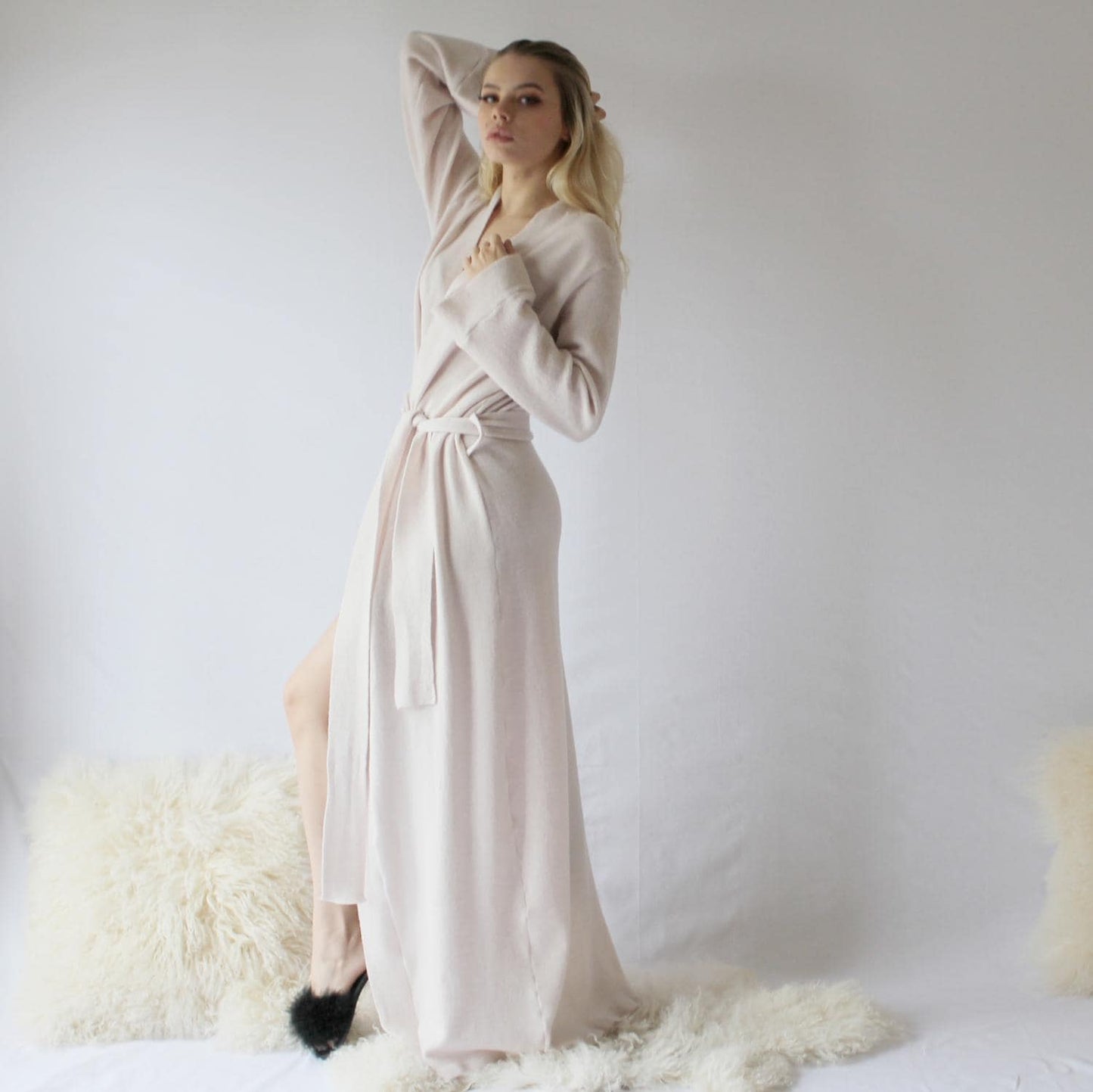Merino Wool Robe in Full Length - Homeland Harvest
