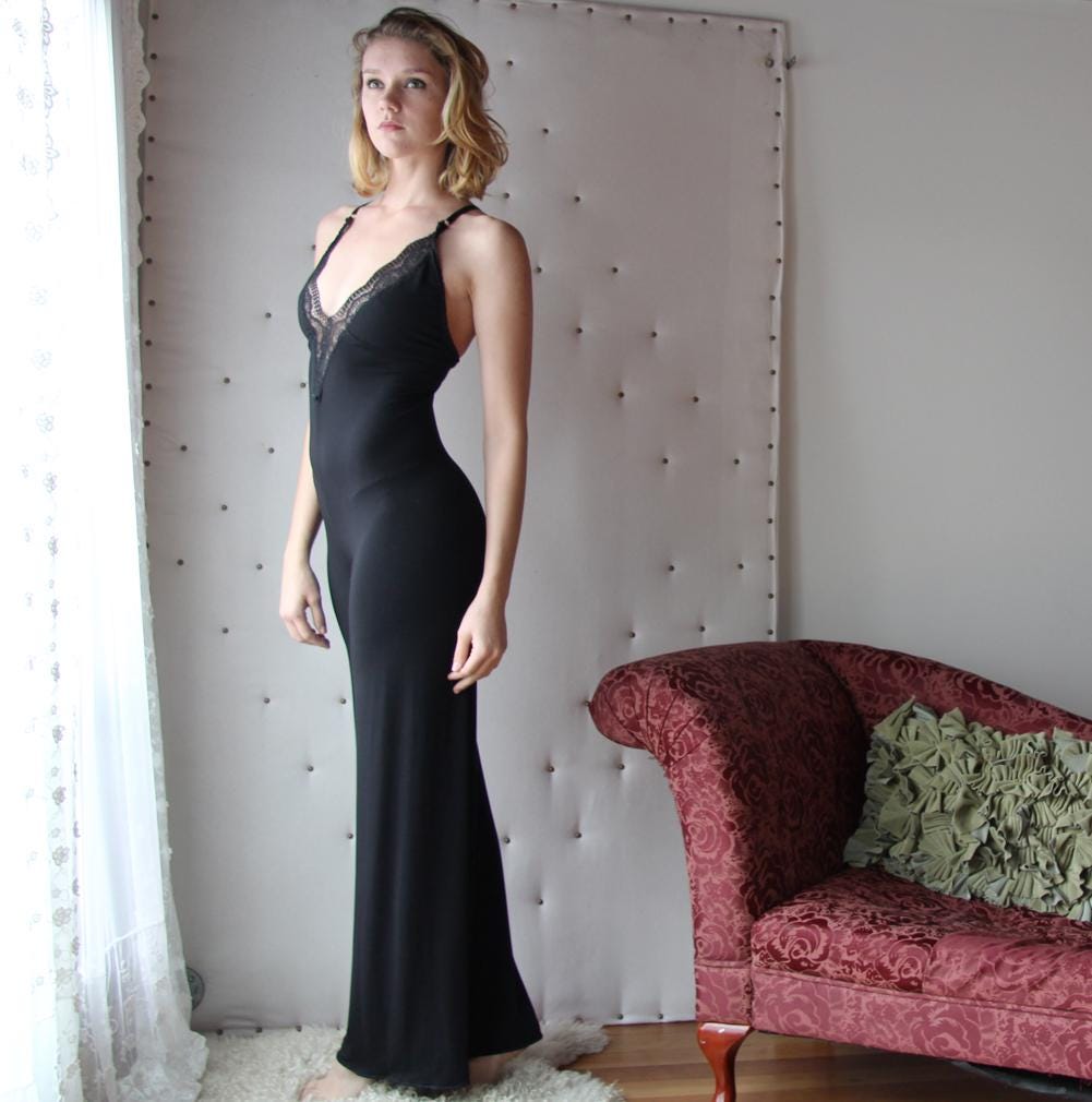 bamboo lingerie jumpsuit with plunging lace neckline - Homeland Harvest