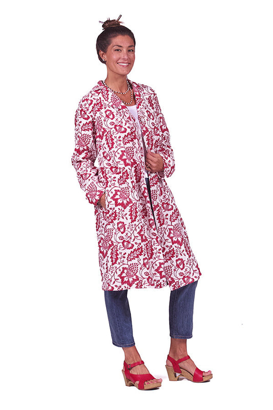 floral print linen overcoat - Homeland Harvest
