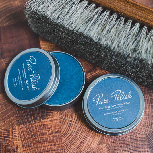 Navy Blue Shoe Polish Paste / Wax - Homeland Harvest