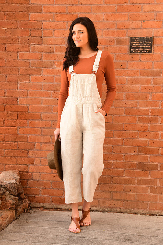 Natural Linen and Cotton Overalls - Homeland Harvest