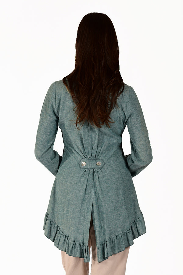 hemp and organic cotton ruffle jacket - Homeland Harvest