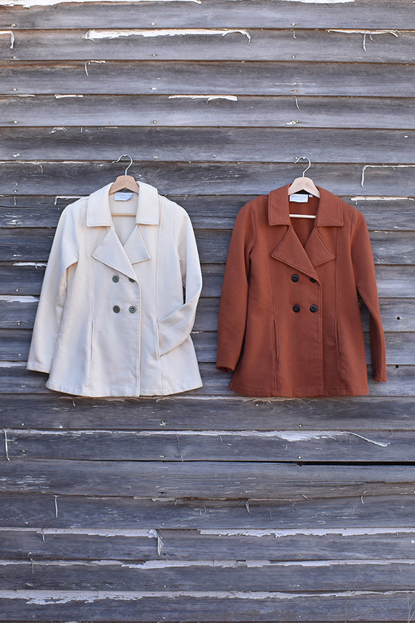organic cotton pea coat - Homeland Harvest