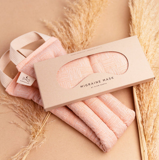 Eye Mask + Neck Wrap Bundle - Pink Pampas - Homeland Harvest