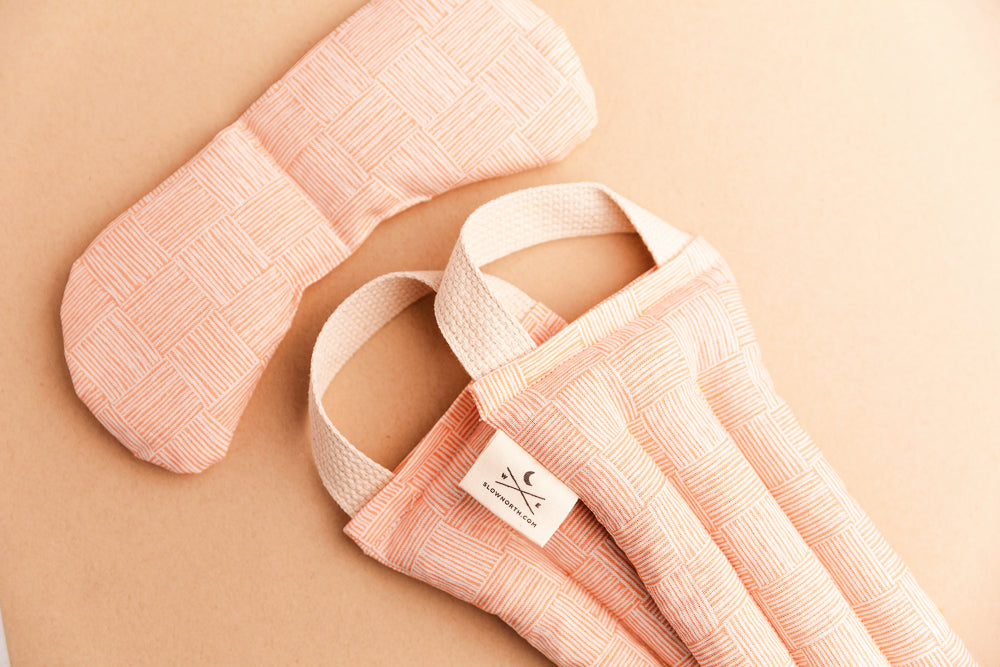 Eye Mask + Neck Wrap Bundle - Pink Pampas - Homeland Harvest