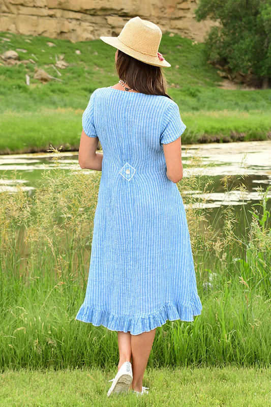 ruffle dress with cap sleeves - Homeland Harvest