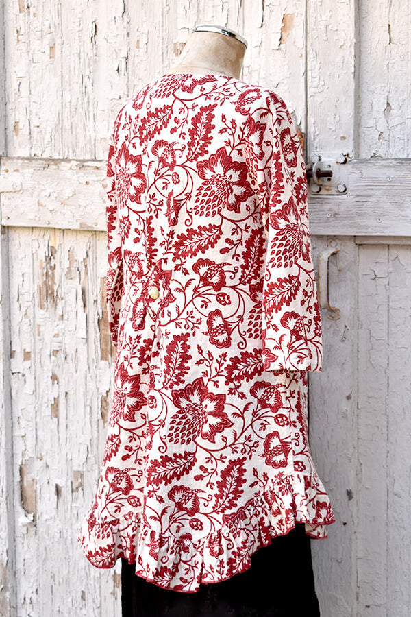 floral ruffle tunic - Homeland Harvest