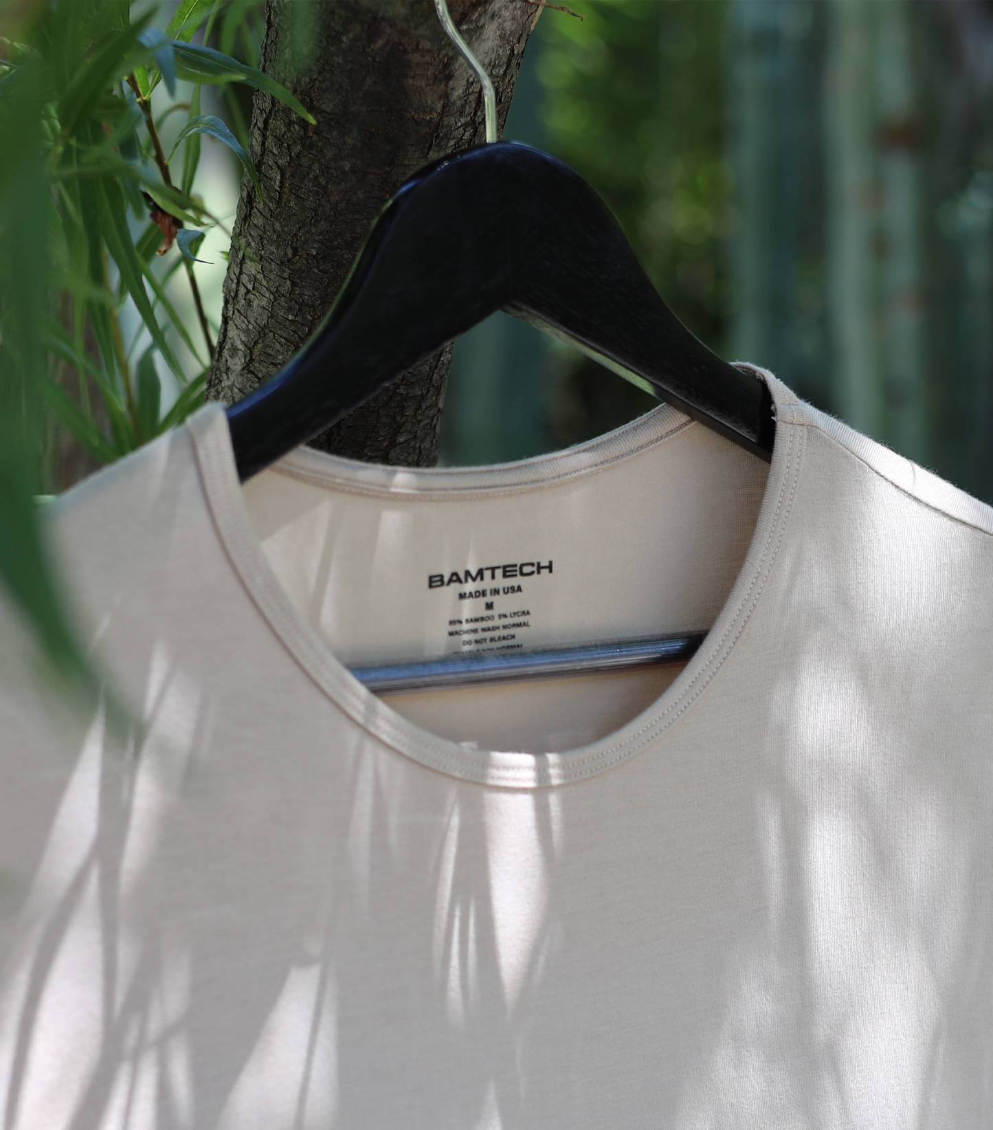 Bamboo Swift Curve-Hem T-Shirt - Sandstone - Homeland Harvest