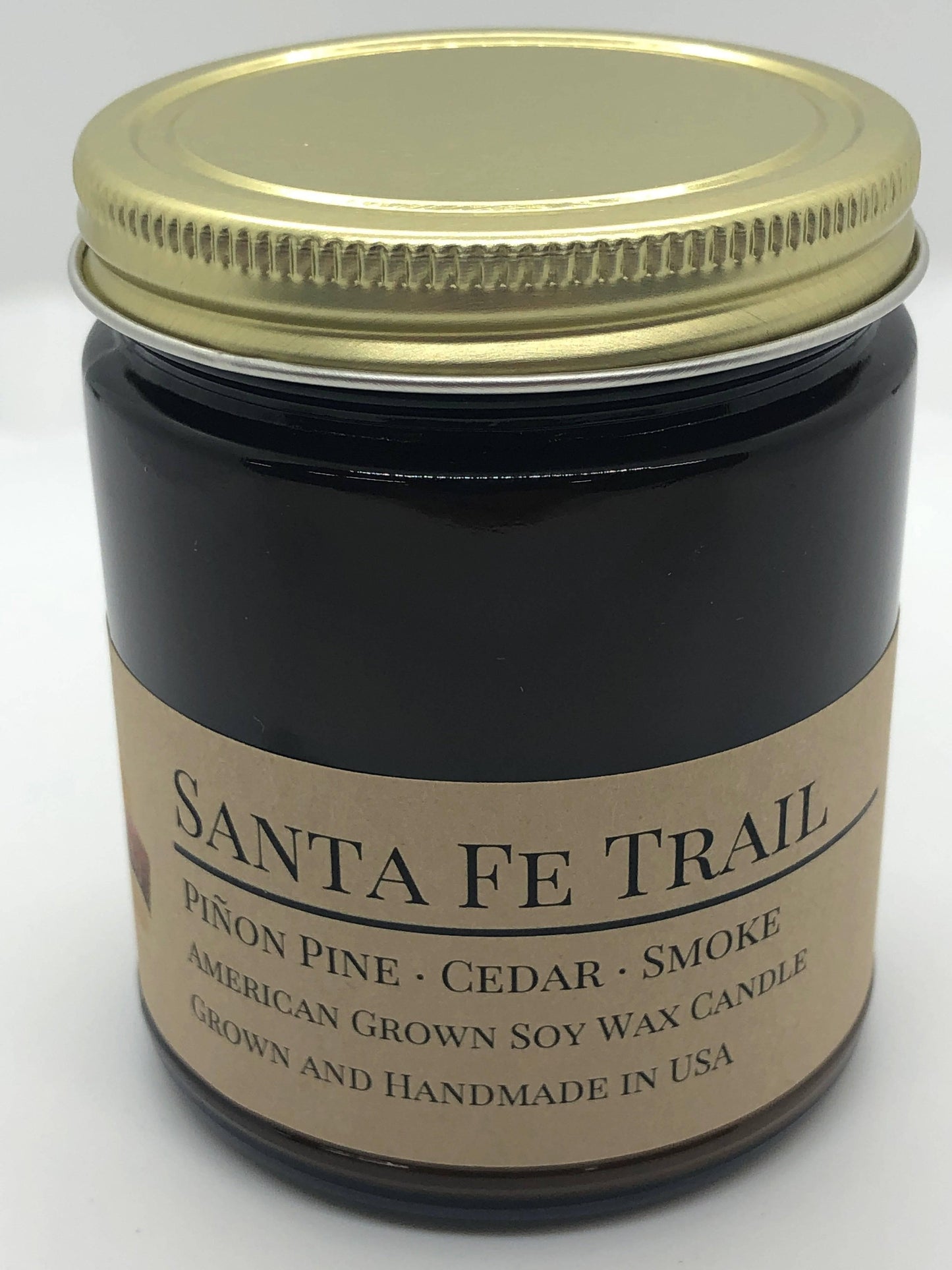 Santa Fe Trail Soy Wax Candle | 9 oz Amber Apothecary Jar
