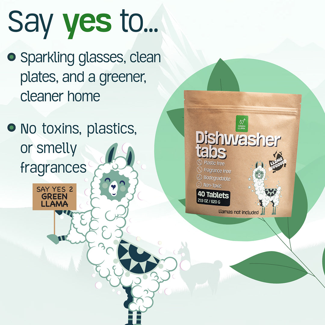 NEW - Fragrance & PVA Free Dish Washer Tabs - No Plastic, Non Toxic