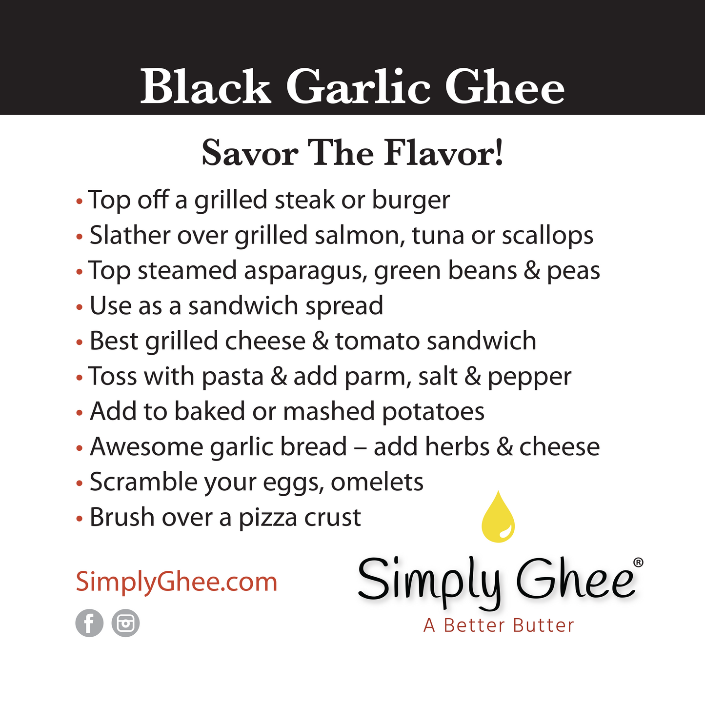 Black Garlic Ghee DIY Mix - Homeland Harvest