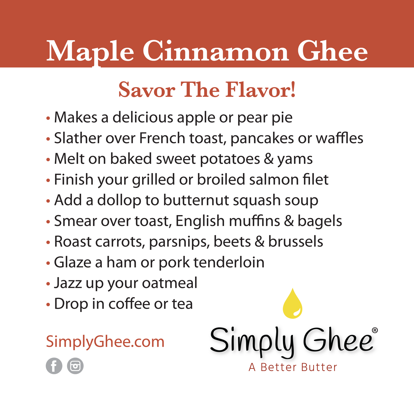 Maple Cinnamon Ghee DIY Mix - Homeland Harvest