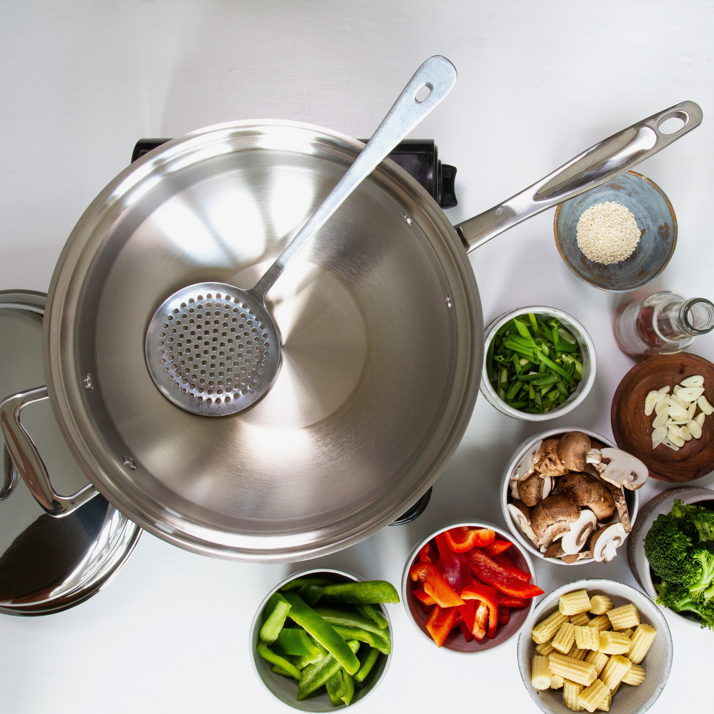 5 Quart Stainless-Steel Wok - Homeland Harvest