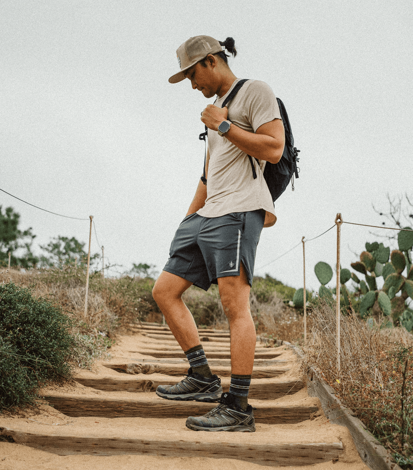 Bamboo Swift Curve-Hem T-Shirt - Sandstone - Homeland Harvest