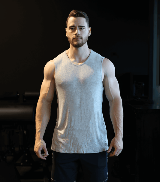 Bamboo Aerotech Tank - Heather Grey - Homeland Harvest