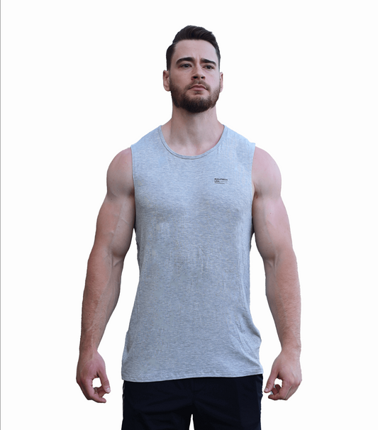 Bamboo Aerotech Tank - Training Div. Heather Grey - Homeland Harvest
