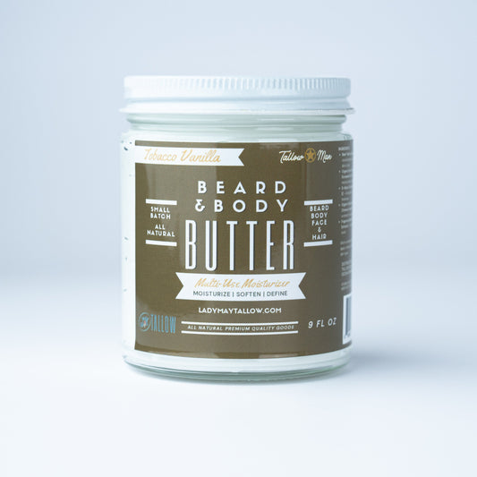 Tallow Man Men’s Beard Butter Trio Gift Box | 100% Natural Tallow