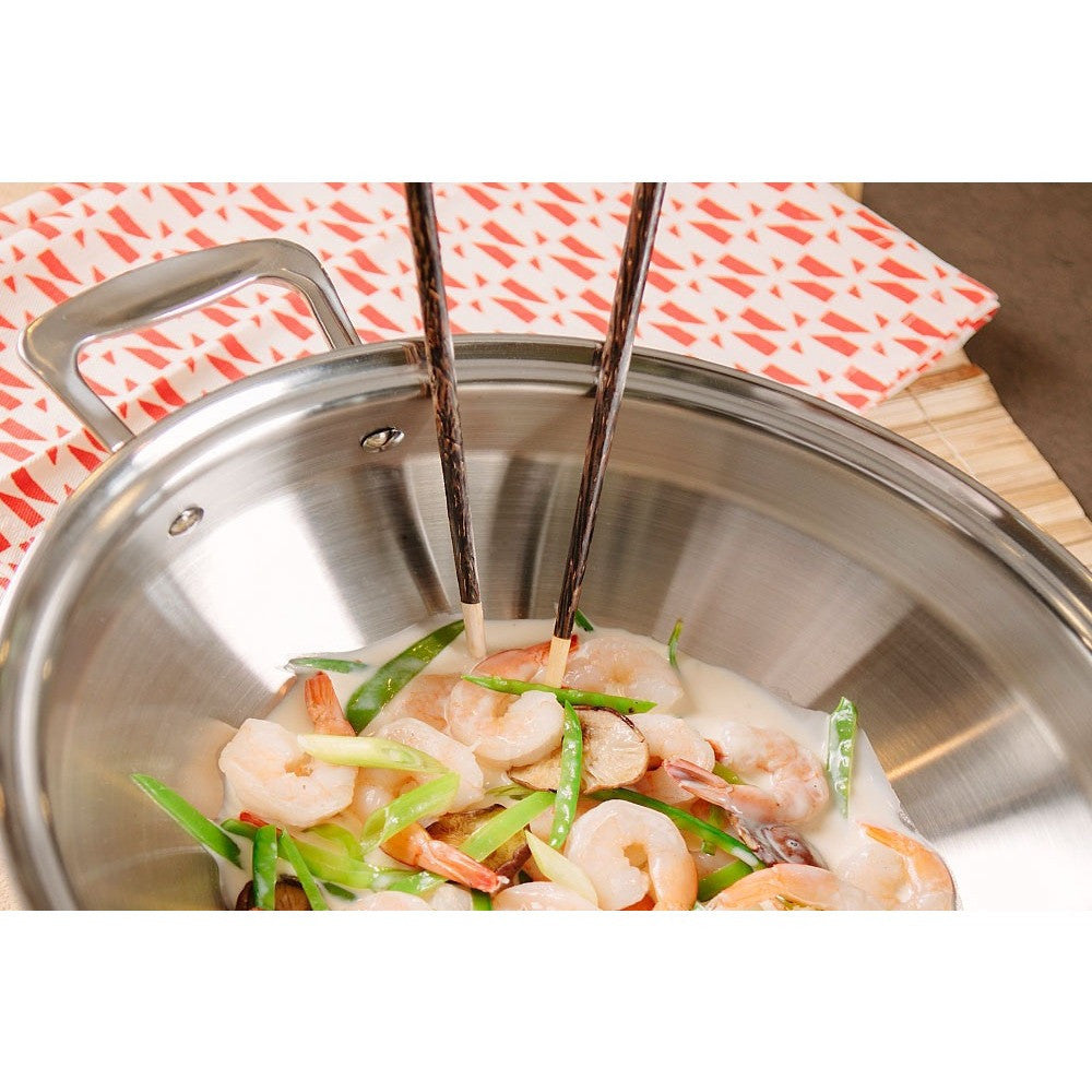 5 Quart Stainless-Steel Wok - Homeland Harvest