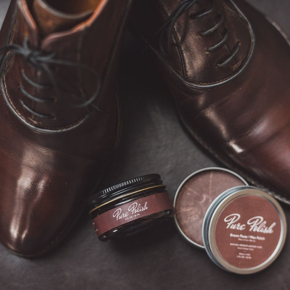Brown Leather Cream Polish - Homeland Harvest