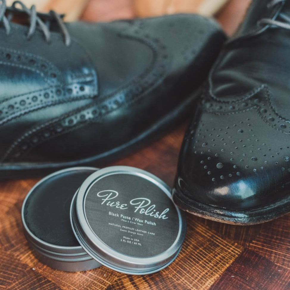 Black Shoe Polish Paste / Wax - Homeland Harvest