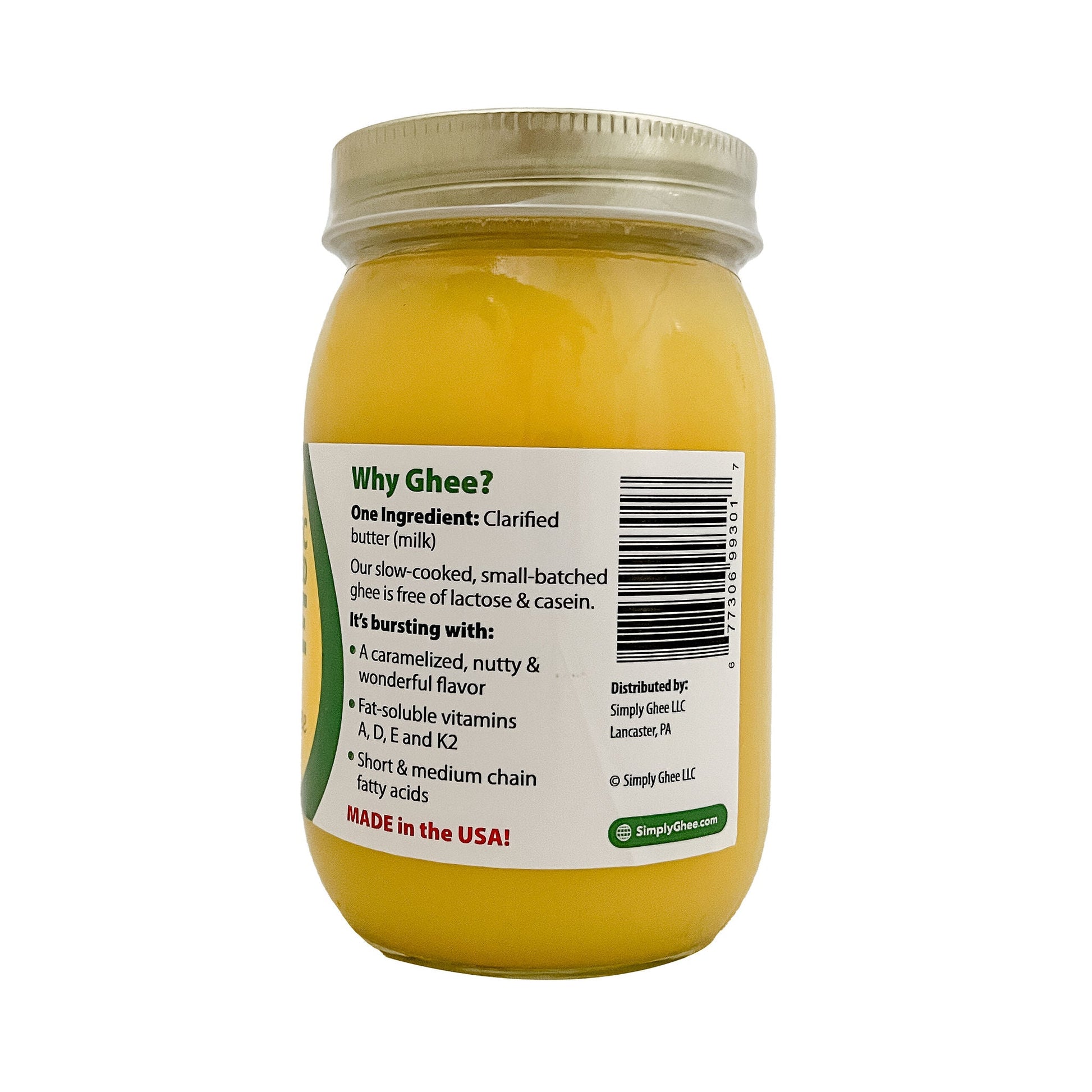 Domestic Grassfed Ghee 16oz - Homeland Harvest