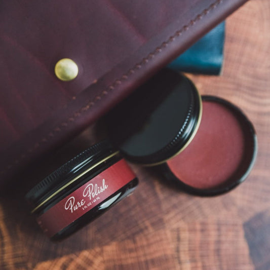 Burgundy Leather Cream Polish - Homeland Harvest