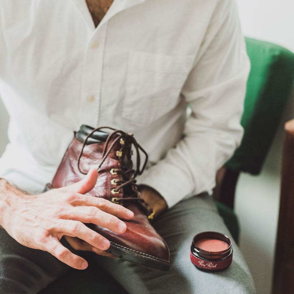 Burgundy Leather Cream Polish - Homeland Harvest