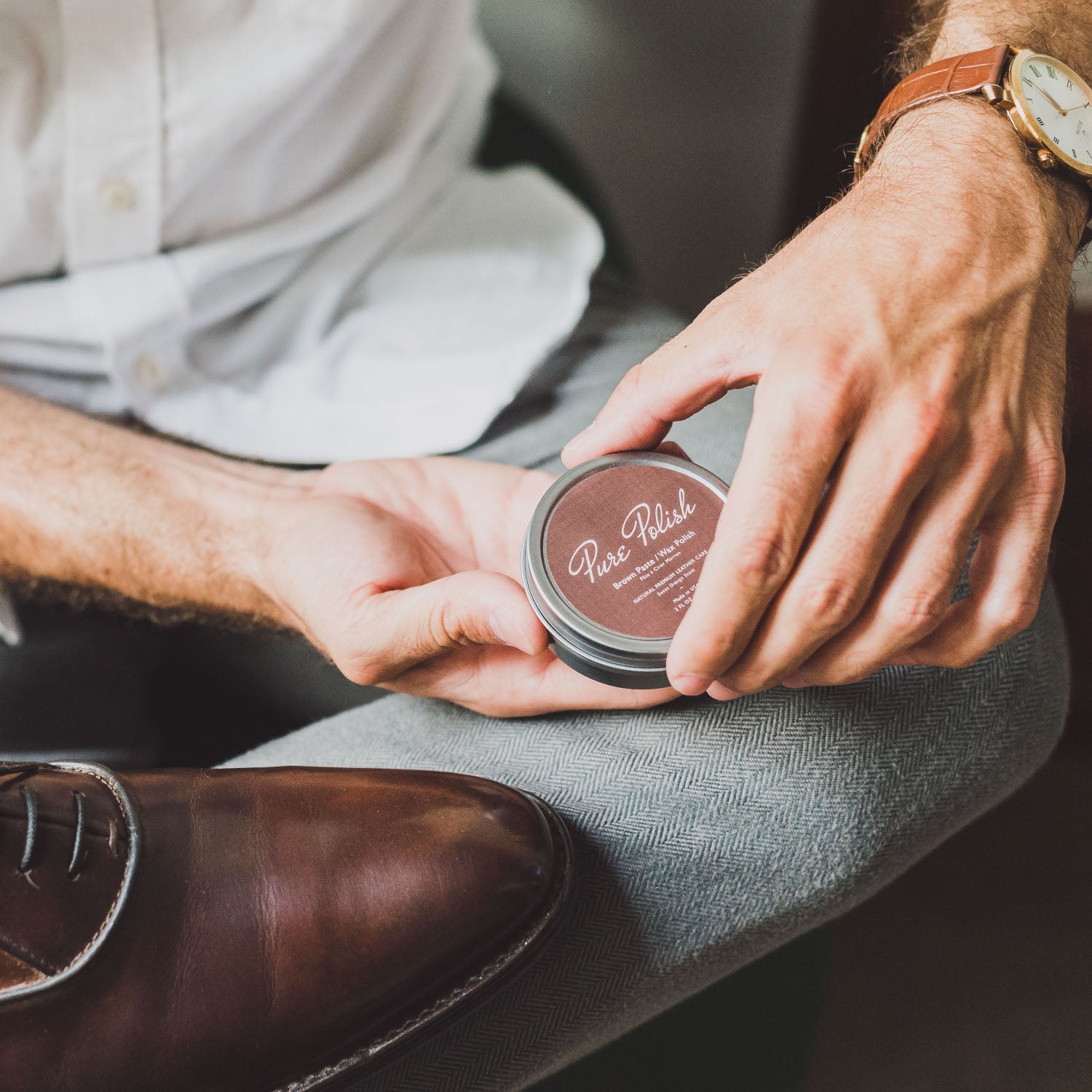 Brown Shoe Polish Paste / Wax - Homeland Harvest