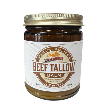 Grass Fed Beef Tallow Balm - 8 oz - Made in USA - Organic Grass Fed and Finished - Moisturizing Skin Care