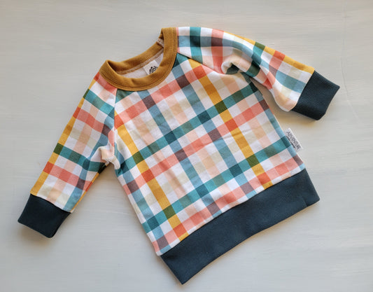 Kids Colorful Plaid Pullover - Homeland Harvest