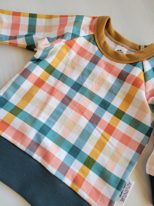 Kids Colorful Plaid Pullover - Homeland Harvest
