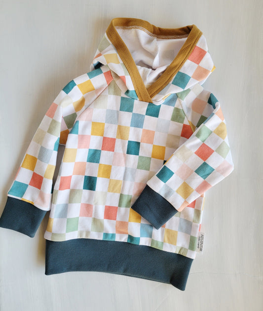 Kids Colorful Check hoodie - Homeland Harvest