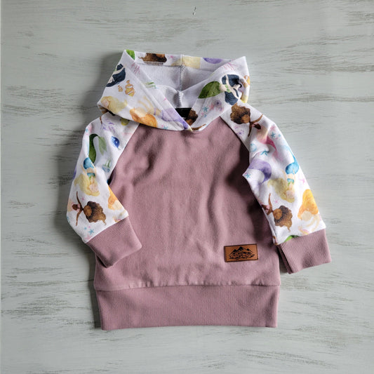 Kids Mermaid hoodie -Organic American Made Cotton - Homeland Harvest
