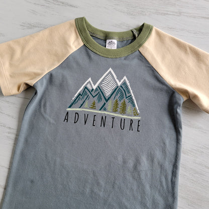 Blue - Kids Animals Tshirt - Organic American made Cotton - Homeland Harvest