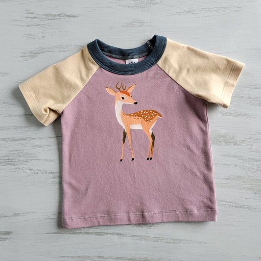 Purple - Kids Animals Tshirt - Organic American made Cotton - Homeland Harvest