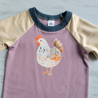 Purple - Kids Animals Tshirt - Organic American made Cotton - Homeland Harvest