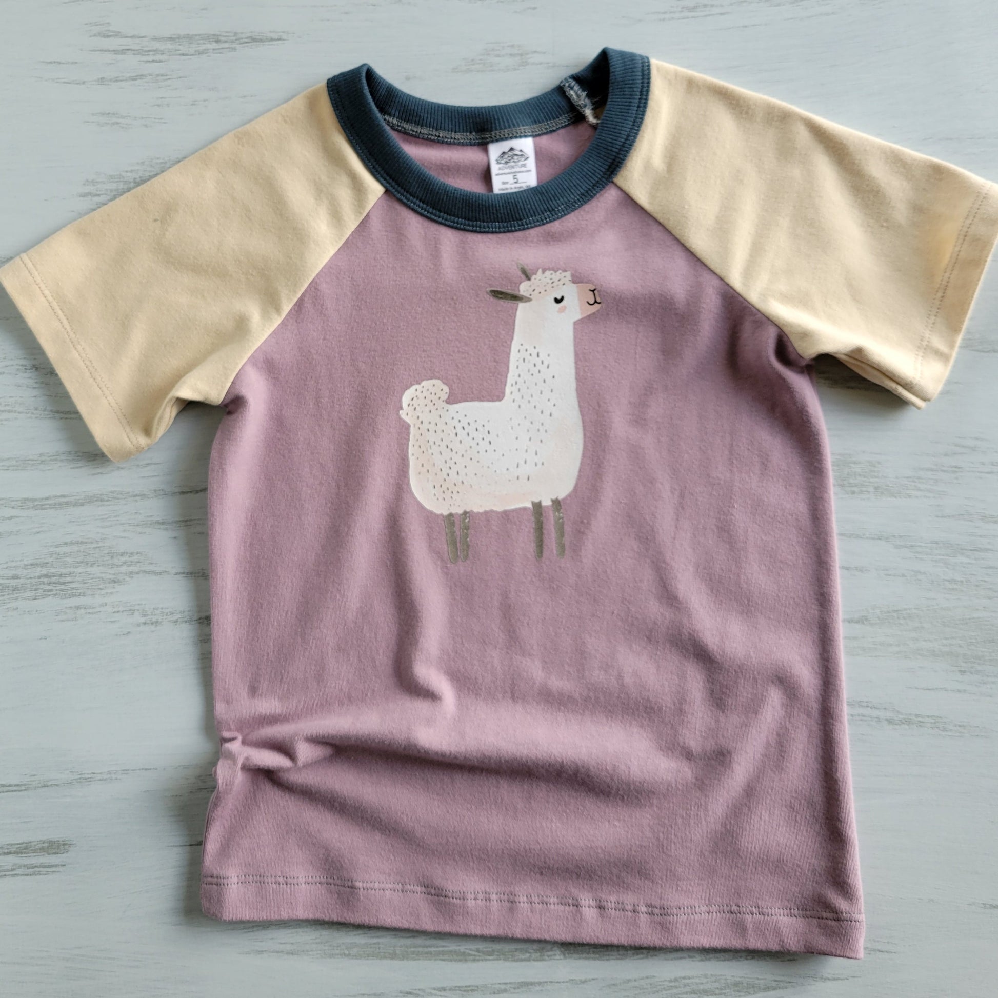 Purple - Kids Animals Tshirt - Organic American made Cotton - Homeland Harvest