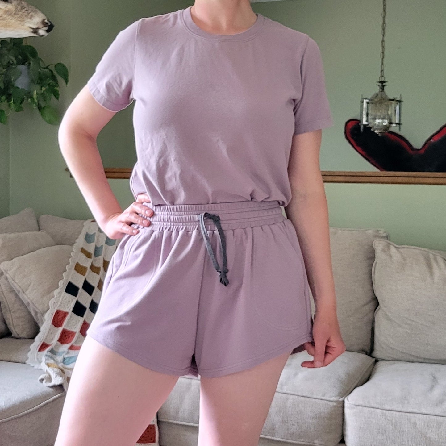 Womens Lounge Set - Shorts - Homeland Harvest