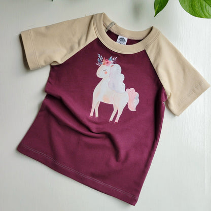 Kids Purple Tshirt - Organic American made Cotton - Homeland Harvest