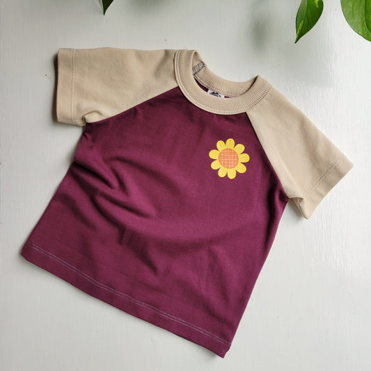 Kids Purple Tshirt - Organic American made Cotton - Homeland Harvest