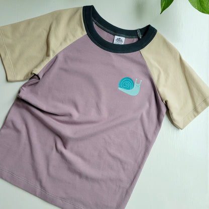 Purple - Kids Animals Tshirt - Organic American made Cotton - Homeland Harvest