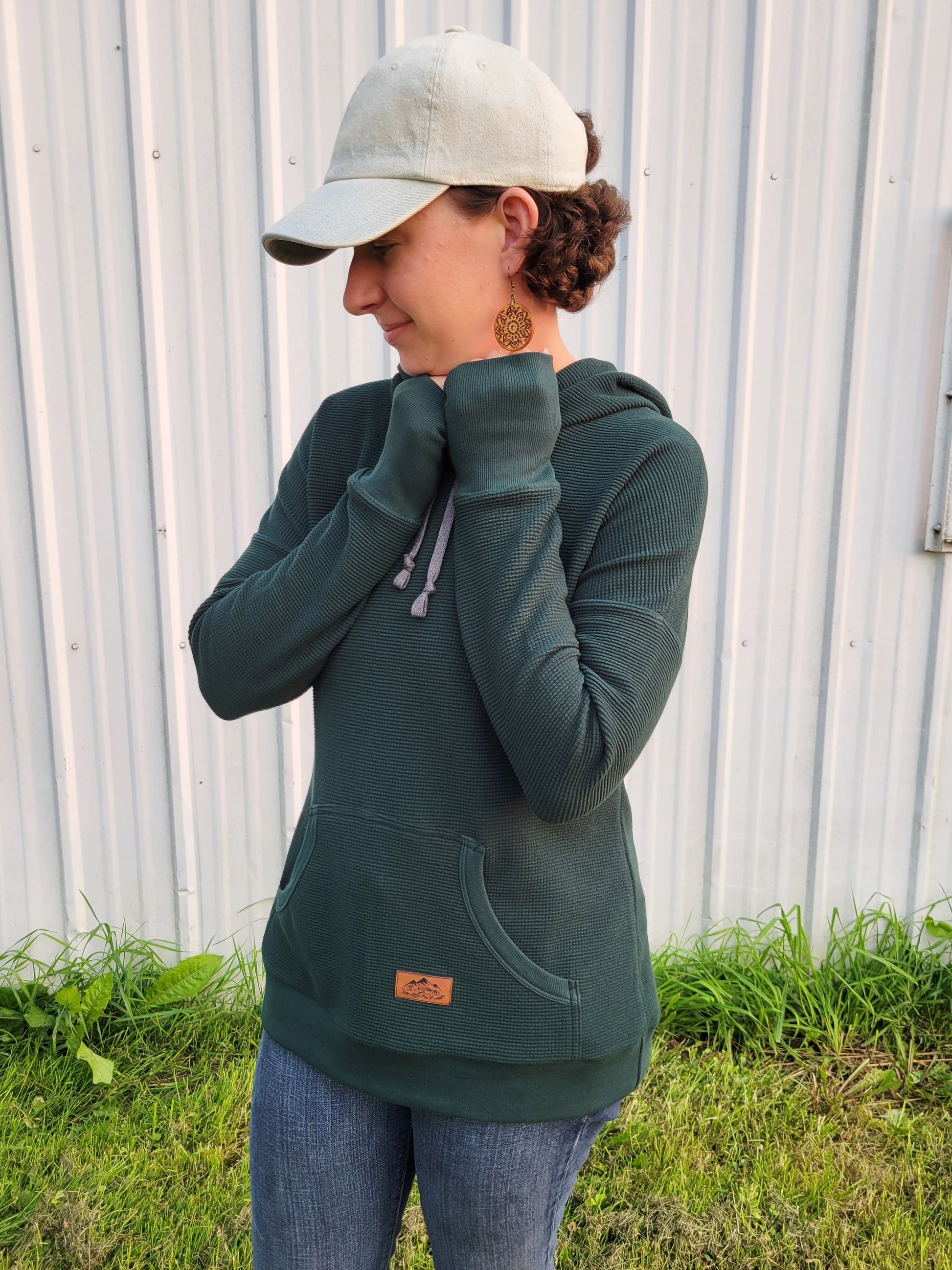 Women's Thermal Hoodie Pine - Homeland Harvest