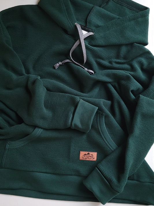 Women's Thermal Hoodie Pine - Homeland Harvest