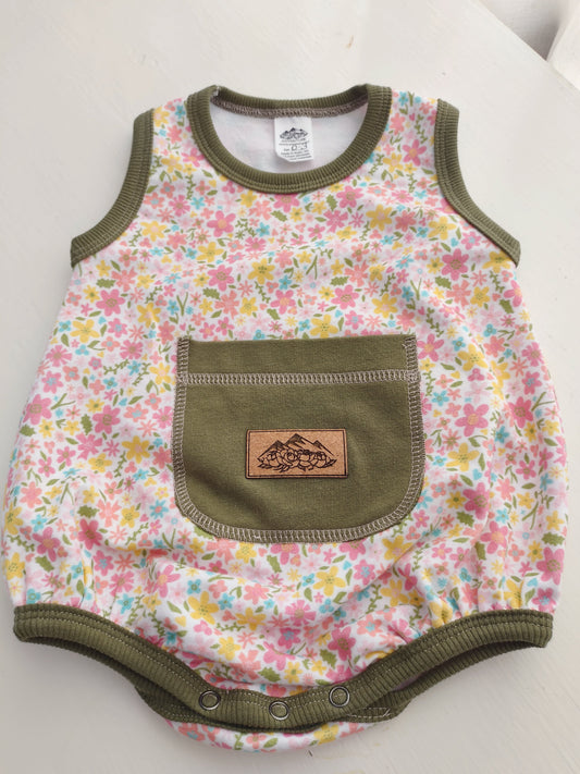 Baby Bubble Romper - Floral - Homeland Harvest