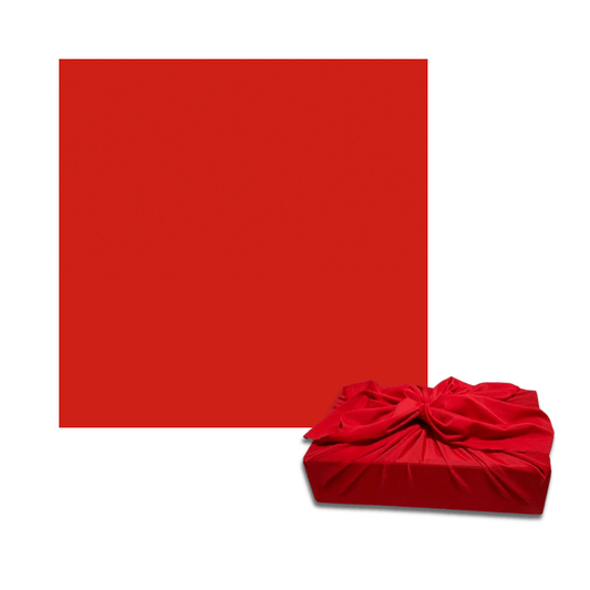 Small Reusable Cloth Furoshiki Gift Wrap | Bright Red - Homeland Harvest