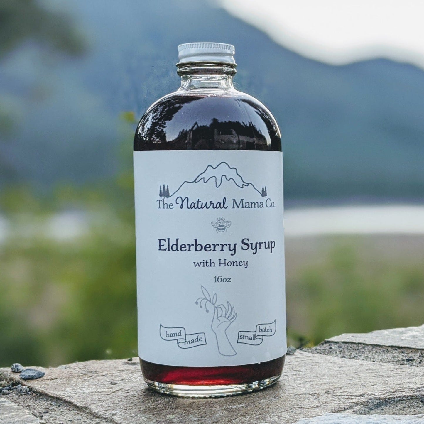 Organic Elderberry Syrup - with raw honey - 16oz