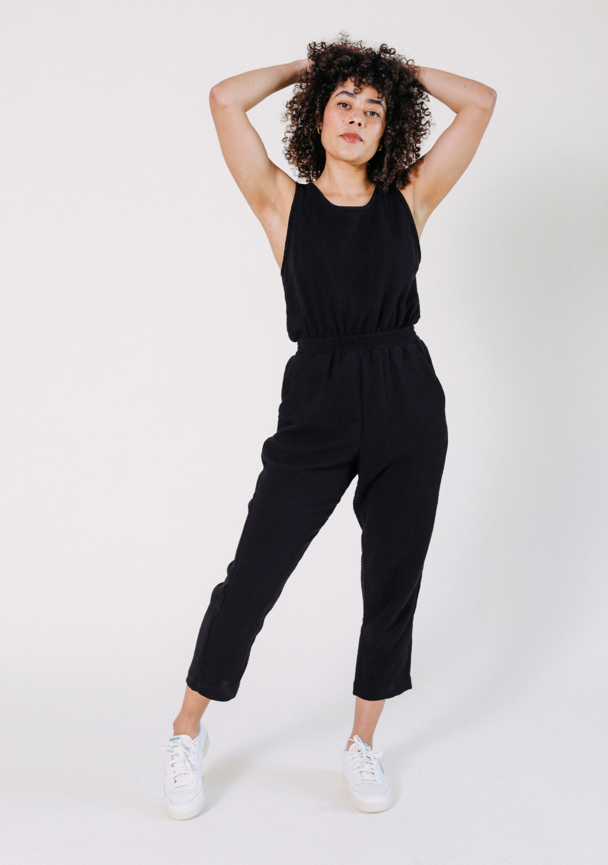 Jameela Organic Cotton Jumpsuit - Black - Homeland Harvest